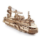 UGEARS 3D Puzzles Research Vessel - DIY Model Ship 3D - Exclusive Wooden Model Kits for Adults to Build - Unique and Creative Wooden Mechanical Models - Self Assembly Woodcraft Construction Kits