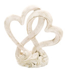 Fashioncraft Vintage Style Double Heart Design Cake Topper/Centerpiece, One Size, Cream