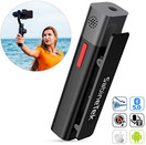 SabineTek SmartMike+ - Rechargeable Wireless Bluetooth Microphone, Hands-Free w/Noise Cancellation, Compatible w/GoPro, Canon Camera, iPhone/Android - Perfect for Vlogging & Interviewing(Black)