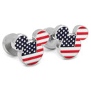 Disney Stars and Stripes Mickey Mouse Cufflinks, Officially Licensed