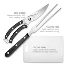 Outdoor Edge Game Processor, 12-Piece Field to Freezer Hunting & Game Processing Knife Set with Caping Knife, Gut-Hook Skinner, Boning/Fillet Knife, Butcher Knife, Wood/Bone Saw, Shears, and More