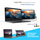 Portable Monitor -Duex Pro Upgraded 2.0 with Kickstand Combo, 12.5" Full HD IPS Screen for Laptops, USB C/Type -A Lightweight Dual Laptop Monitor, Brightness Adjustable Anti Glare Portable Screen