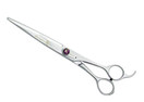 Kenchii Scorpion Grooming Shears 8" Curved Even Handle Scissor - Silver