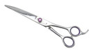 Kenchii Scorpion Grooming Shears 8" Curved Even Handle Scissor - Silver