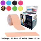 Kinesiology Therapeutic Tape Precut Roll | Recovery Sports Athletic Physio Therapy Injury Support | Elastic Breathable Cotton Water Resistant | Tendon Joint Ligament Muscle Pain Relief