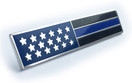 Hero's Pride Police Officer USA US American Flag Unifom Medal Pin Bar Blue,1-3/4" x 3/8"