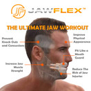 JawFlex Jawline Exerciser & Face Exerciser for Women & Men - Device & Tool for TMJ and Jaw Exerciser for Facial Fitness to Strengthen Facial Muscles, Remove a Double Chin & Facial Toning - Clear