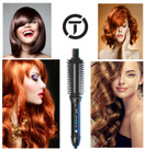 Tion Brush Iron 3/4" Ceramic Ionic Hot Curl Heat Roller Brush Hair Iron, Black