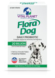 Vital Planet Flora Dog Chewable - High Potency, Multi-Strain Probiotic Formula for Dogs, 30 Chewable Tablets