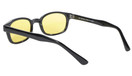 Pacific Coast Original KD's Biker Sunglasses (Black Frame/Yellow Lens)