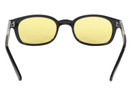 Pacific Coast Original KD's Biker Sunglasses (Black Frame/Yellow Lens)