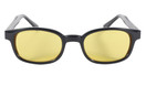 Pacific Coast Original KD's Biker Sunglasses (Black Frame/Yellow Lens)