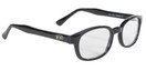 Pacific Coast Original KD's Biker Sunglasses (Black Frame/Clear Lens)