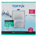 Top Fin Silenstream PF-L Refill for PF20, PF30, PF40 and PF75 Power Filters 6.5in x 4.5- (12 Count) 1 Year Supply