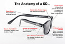 Original KD's Polarized Yellow Sunglasses Night Riding Driving Glasses UV400, One Size