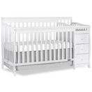 Dream On Me 5-in-1 Brody Convertible Crib with Changer in White, Greenguard Gold Certified