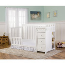 Dream On Me 5-in-1 Brody Convertible Crib with Changer in White, Greenguard Gold Certified