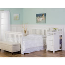 Dream On Me 5-in-1 Brody Convertible Crib with Changer in White, Greenguard Gold Certified