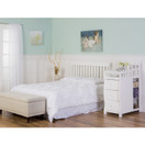 Dream On Me 5-in-1 Brody Convertible Crib with Changer in White, Greenguard Gold Certified