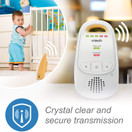 VTech DM111 Audio Baby Monitor with up to 1,000 ft of Range, 5-Level Sound Indicator, Digitized Transmission & Belt Clip