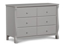 Delta Children Universal 6 Drawer Dresser, Grey