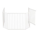 BabyDan Flex Hearth 35.4-109.5 Inch Wide Extra Large Size Safety Baby Gate for Fireplace, Hearths, and Doorways, White