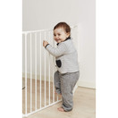 BabyDan Flex Hearth 35.4-109.5 Inch Wide Extra Large Size Safety Baby Gate for Fireplace, Hearths, and Doorways, White