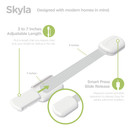 Baby Proofing Child Safety Locks (12 Pack) by Skyla Homes - The Safest, Quickest and Easiest 3M Adhesive Cabinet Latches, No Screws & Magnets, Multi-Purpose for Furniture, Kitchen, Ovens, Toilet Seats