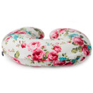 Minky Nursing Pillow Cover - White Floral Pattern Slipcover