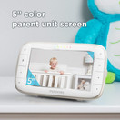 Motorola Video Baby Monitor - 2 Wide Angle HD Cameras with Infrared Night Vision and Remote Pan, Tilt, Zoom - 5-Inch LCD Color Display with Split Screen View, Room Temperature and Sound Alert MBP50-G2