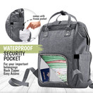 Diaper Bag Backpack - Large Waterproof Travel Baby Bags (Classic Gray)