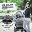 Diaper Bag Backpack - Large Waterproof Travel Baby Bags (Classic Gray)