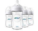 Philips Avent Natural Baby Bottle, Clear, 9 Oz, 4 pack, SCF013/47