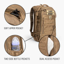 TBG - Mens Tactical Diaper Bag Backpack SET - Changing mat, Dump & Wipes Pouches