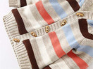 Baby Toddler Boys Girls Striped Long Sleeve Sweaters Cardigan Warm Outerwear Jacket