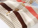 Baby Toddler Boys Girls Striped Long Sleeve Sweaters Cardigan Warm Outerwear Jacket