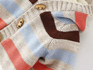 Baby Toddler Boys Girls Striped Long Sleeve Sweaters Cardigan Warm Outerwear Jacket