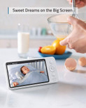 Video Baby Monitor, eufy Security, Video Baby Monitor with Camera and Audio, 720p HD Resolution, Night Vision, 5" Display, 110 Wide-Angle Lens Included, Lullaby Player, Ideal for New Moms