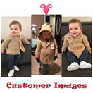 mimixiong Baby Cardigan Sweater Jacket Cartoon Hoodies Long Sleeve Coats with Fake Fur