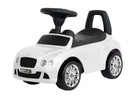 Evezo Bentley Continental Gt Speed, Ride-On Toy Car for Kids, Full Steering, Adult Push, Licensed (White)