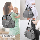 Tote Diaper Bag Backpack, Multifunction Travel Back Pack Maternity Baby Changing Bags, Oxford Fabric and Cotton Interlayer, Medium Waterproof and Stylish Diaper Bag