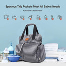 Tote Diaper Bag Backpack, Multifunction Travel Back Pack Maternity Baby Changing Bags, Oxford Fabric and Cotton Interlayer, Medium Waterproof and Stylish Diaper Bag