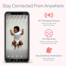 Nanit Plus - Smart Baby Monitor and Wall Mount: Camera with HD Video & Audio - Sleep Tracking - Night Vision - Temperature & Humidity Sensors and Two-Way Audio