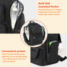 Diaper Bag Backpack, Large Storage Diaper Bag with Portable Changing Pad, Travel Water Resistant Baby Diaper Backpack for Men Women with Insulated Pockets, Stroller Straps, Black