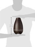 HealthSmart Aromatherapy Essential Oil Diffuser and Cool Mist Humidifier with 500ML Tank Ideal for Large Rooms Features Adjustable Timer, Mist Mode and 7 LED Light Colors, Brown