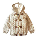 Miccina Baby Boys Girls Cardigan Sweater Toddler Cable Knit Winter Warm Jacket Cotton Coat Outwear Clothes