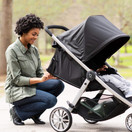 BRITAX B-Lively Lightweight Stroller, Raven | One Hand, Easy Fold + Infinite Recline + Front Access Storage + Peekaboo Window