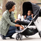 BRITAX B-Lively Lightweight Stroller, Raven | One Hand, Easy Fold + Infinite Recline + Front Access Storage + Peekaboo Window