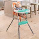 Infantino Grow-with-Me 4-in-1 Convertible High Chair, Orange