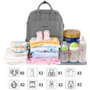 Diaper Bag Backpack, Baby Boy Diaper Bag with Changing Pad, Multifunction Waterproof Diaper Backpack, Diaper Bag For Dad and Mom, Nappy Baby Bag with USB Charging Port, Gray